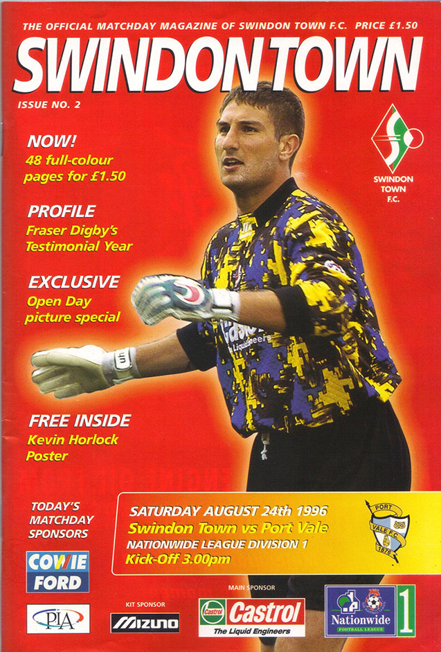 <b>Saturday, August 24, 1996</b><br />vs. Port Vale (Home)